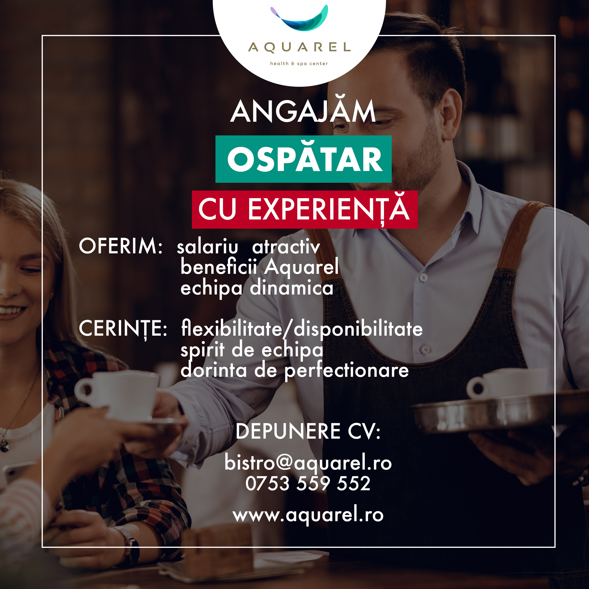 Angajăm ospătar cu experiență
